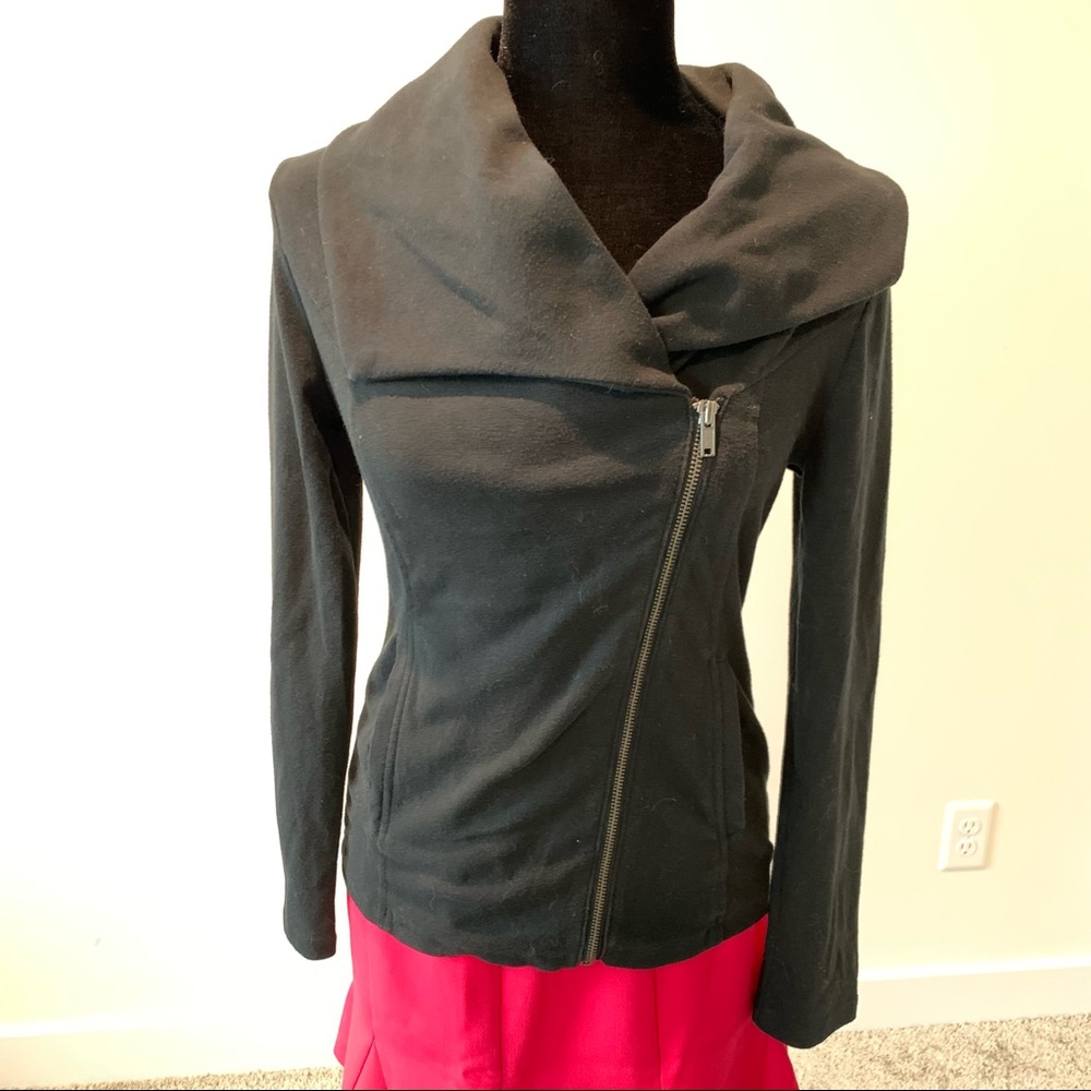 Black Banana Republic Asymmetrical Zipper Sweatshirt
